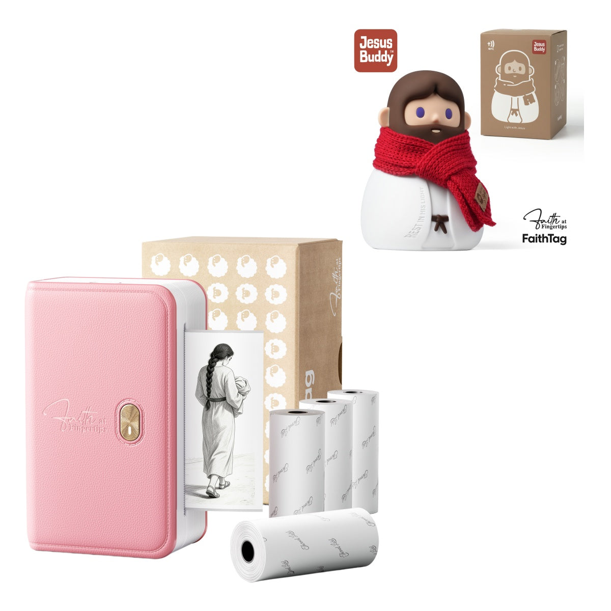 FaithTag FP31 3-Inch Bible Printer Set - Pink