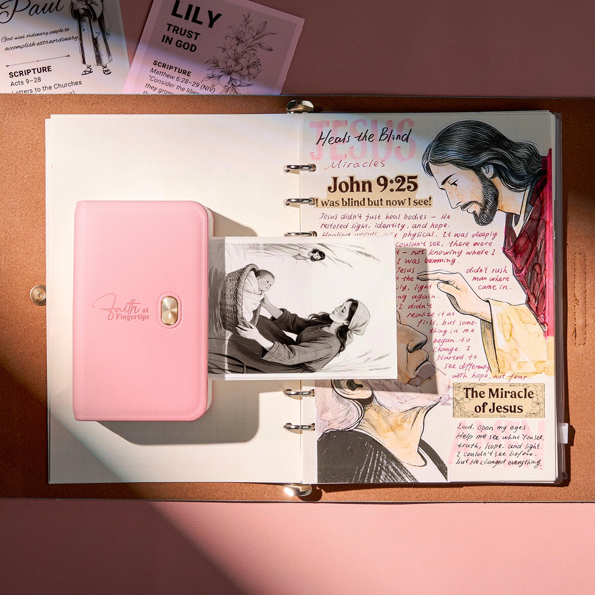 FaithTag FP31 3-Inch Bible Printer Set - Pink