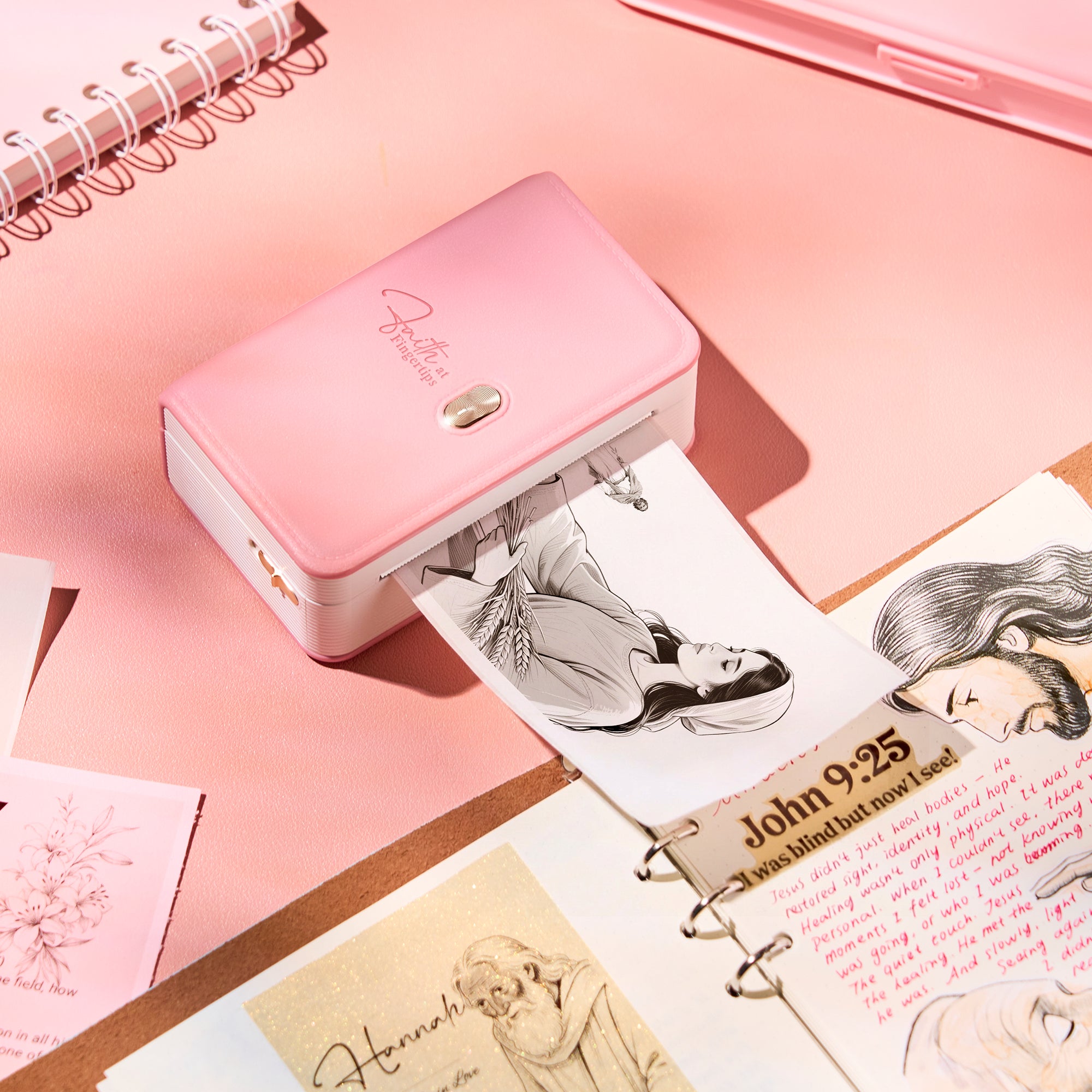 FaithTag FP31 3-Inch Bible Printer Set - Pink