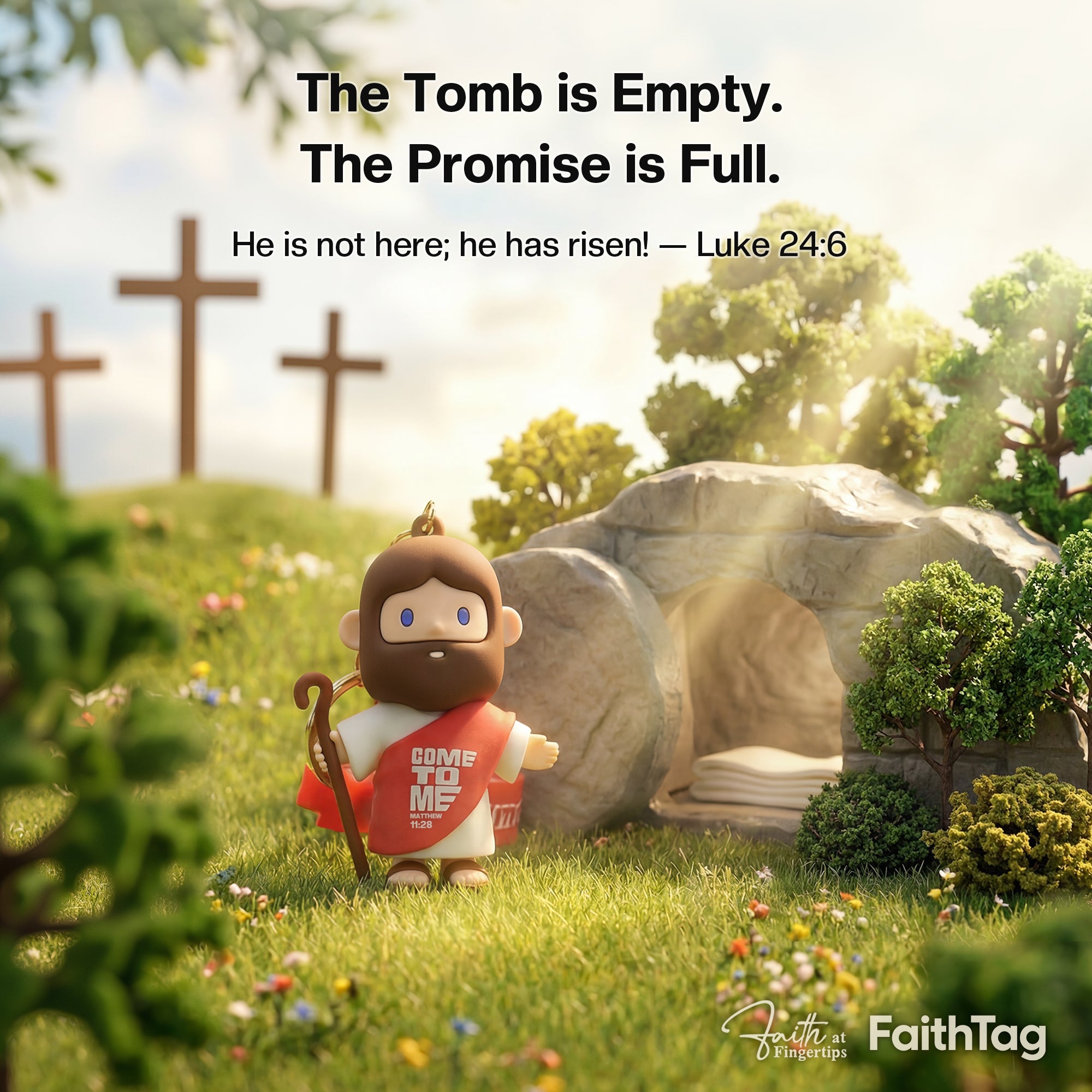 FaithTag® Daily Blessing Jesus Keychain