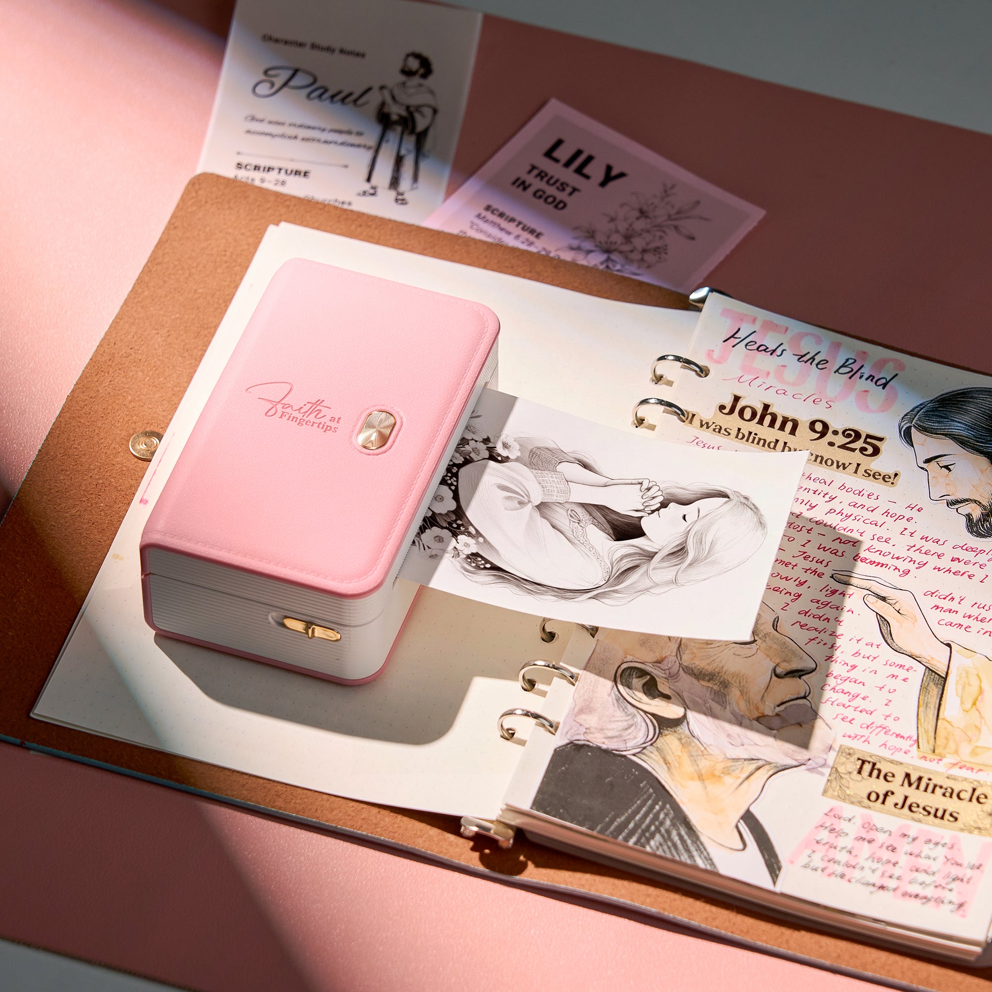 FaithTag FP31 3-Inch Bible Printer Set - Pink