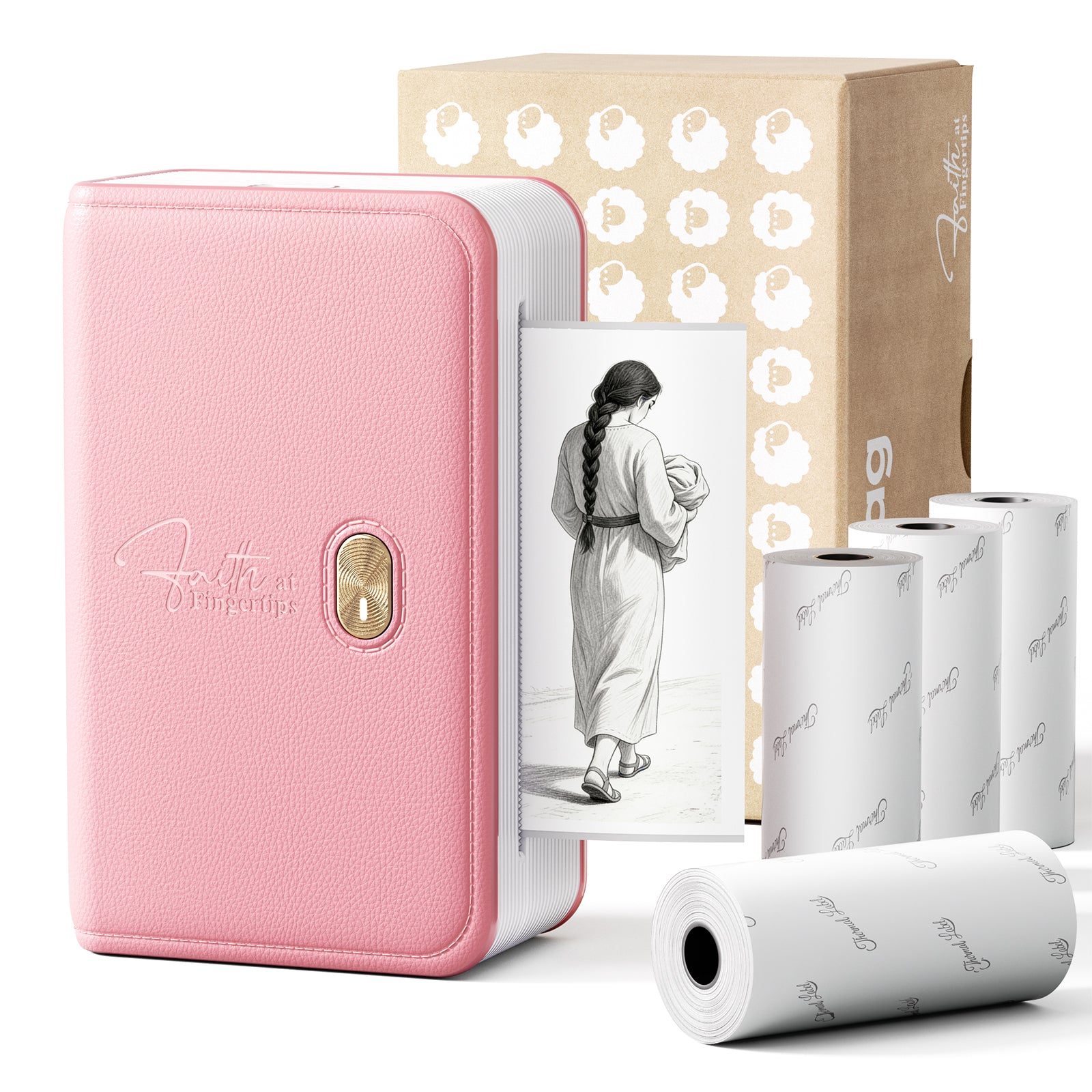 FaithTag FP31 3-Inch Bible Printer Set - Pink