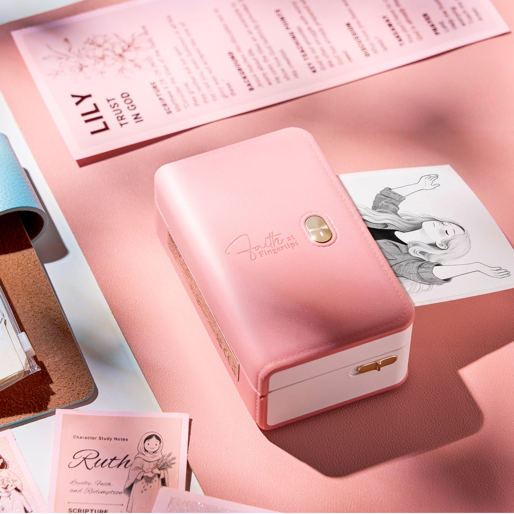 FaithTag FP31 3-Inch Bible Printer Set - Pink