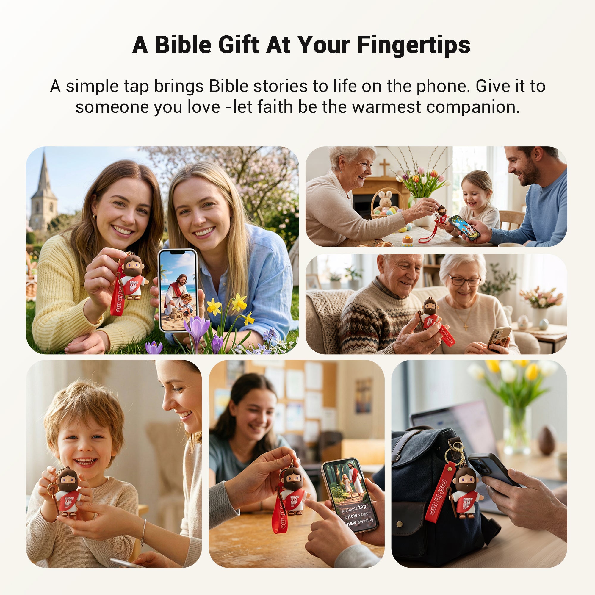 FaithTag® Daily Blessing Jesus Keychain