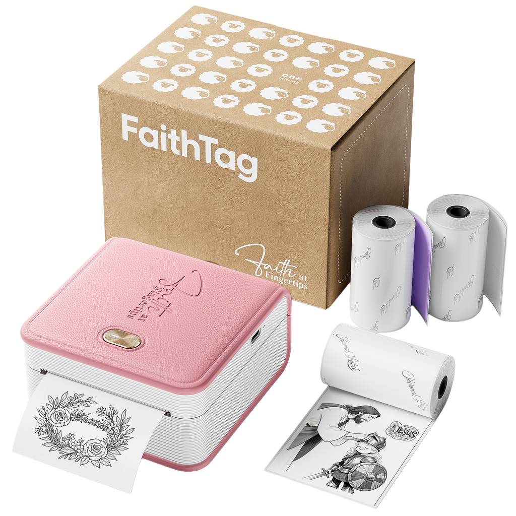 FaithTag F21 Bible Printer Set + FaithTag® Daily Blessing Jesus Keychain (Easter Special Offer)