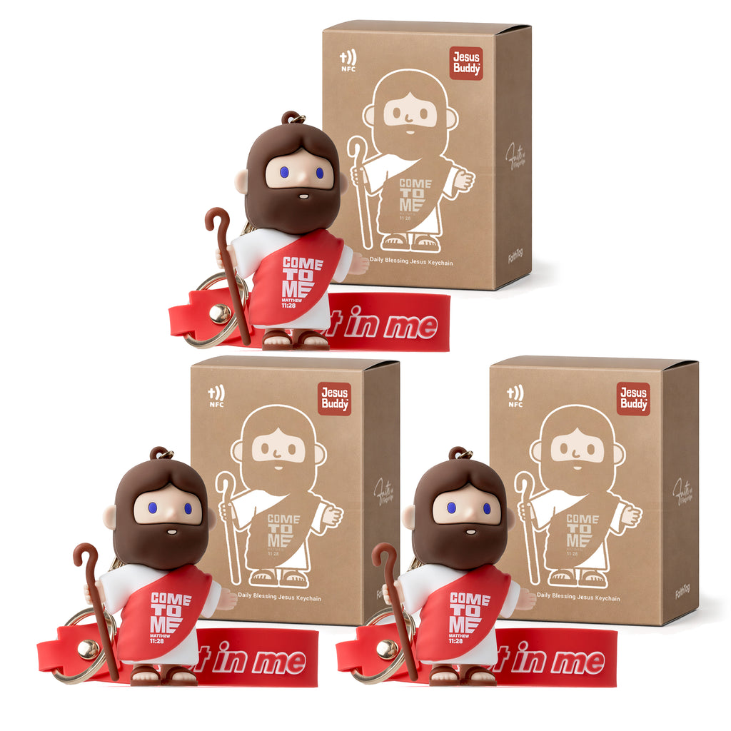 FaithTag® Daily Blessing Jesus Keychain (Easter Gift Pack)