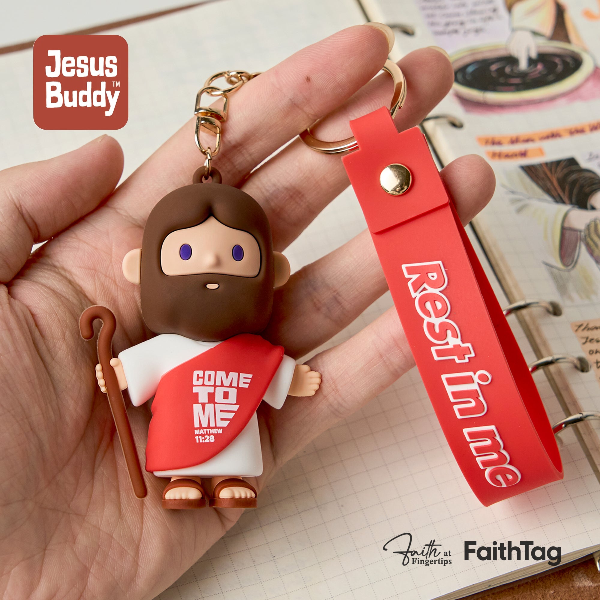FaithTag® Daily Blessing Jesus Keychain