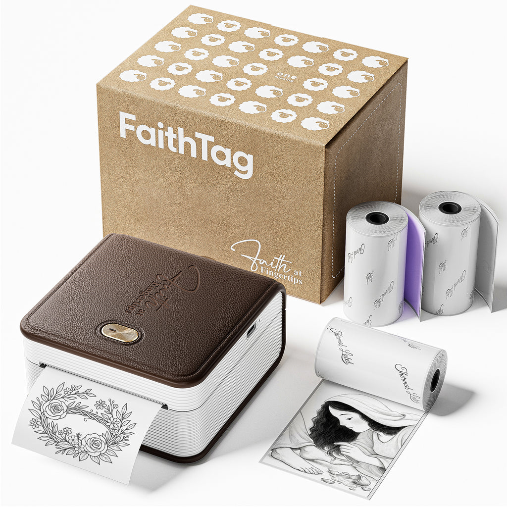 FaithTag F21 Bible Printer Set（Easter Special: Brown 5% OFF）