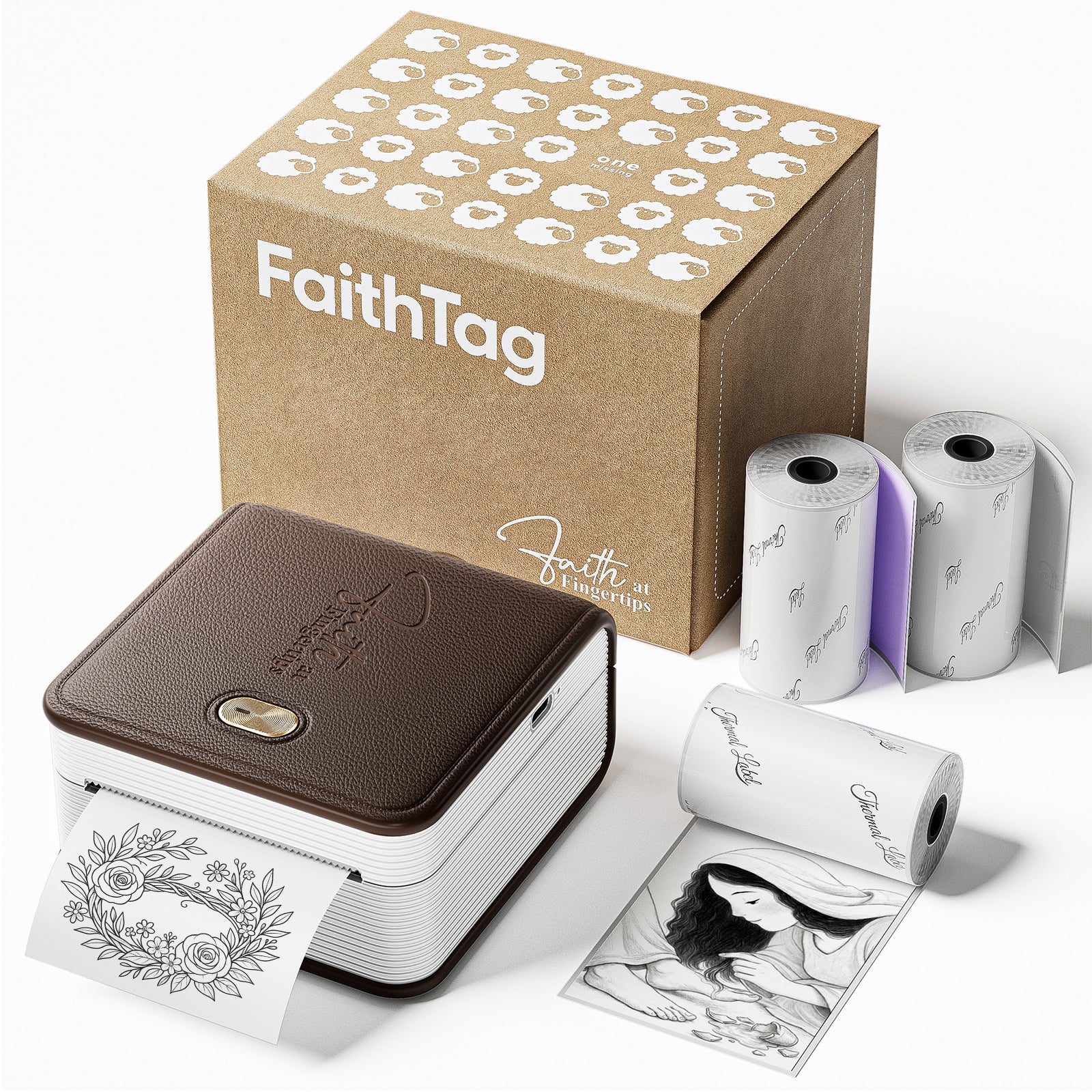 FaithTag F21 Bible Printer Set（Easter Special: Brown 5% OFF）