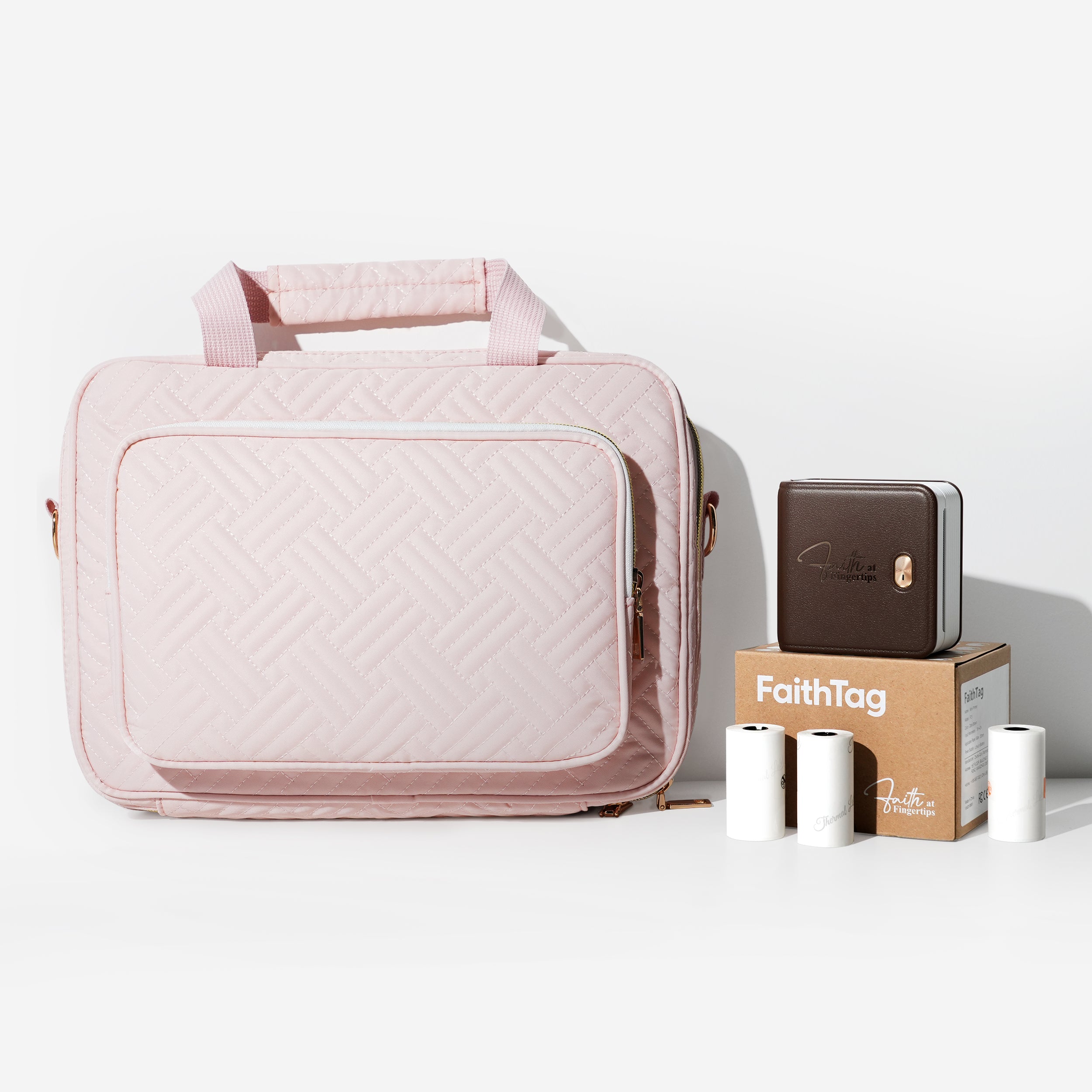 ✨FaithTag Devotion Kit — Bible Organizer Bag × F21 2-inch Bible Printer Set