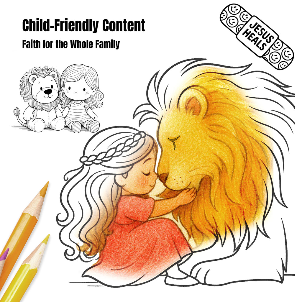 Child-friendly Christian art printed by FaithTag F21 mini printer with Bible themes