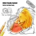 Child-friendly Christian art printed by FaithTag F21 mini printer with Bible themes