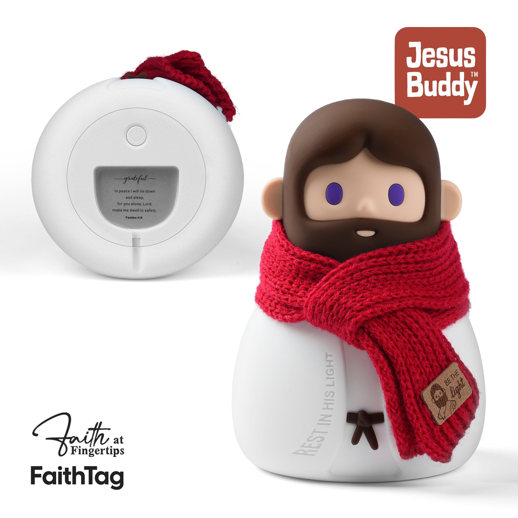 Four-level adjustable brightness control on FaithTag Christian blessing night lamp